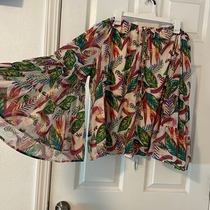 Boutique brand 3x off the shoulder tropical floral top